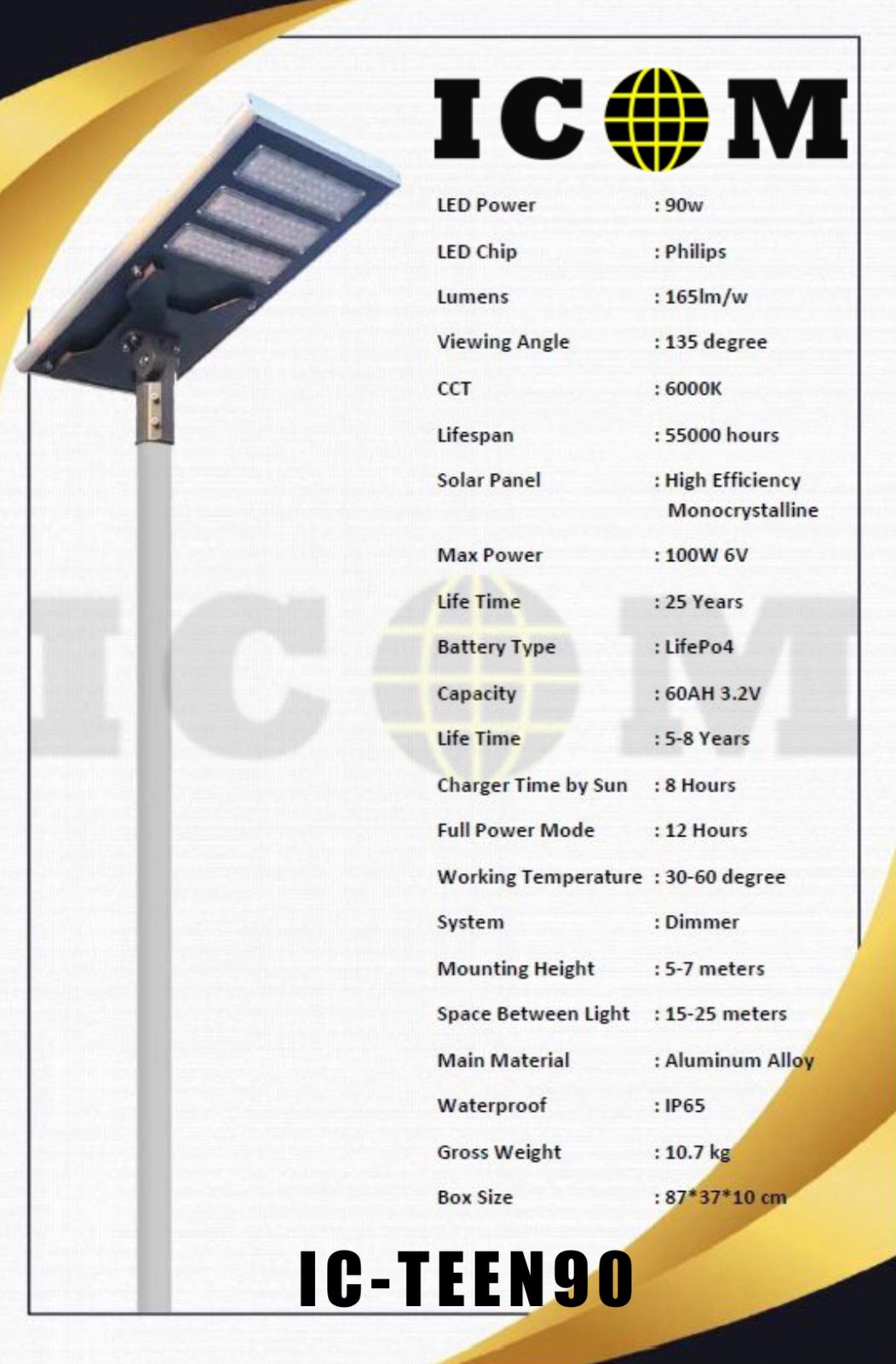 PJU All In One 90W IC-TEEN ICOM