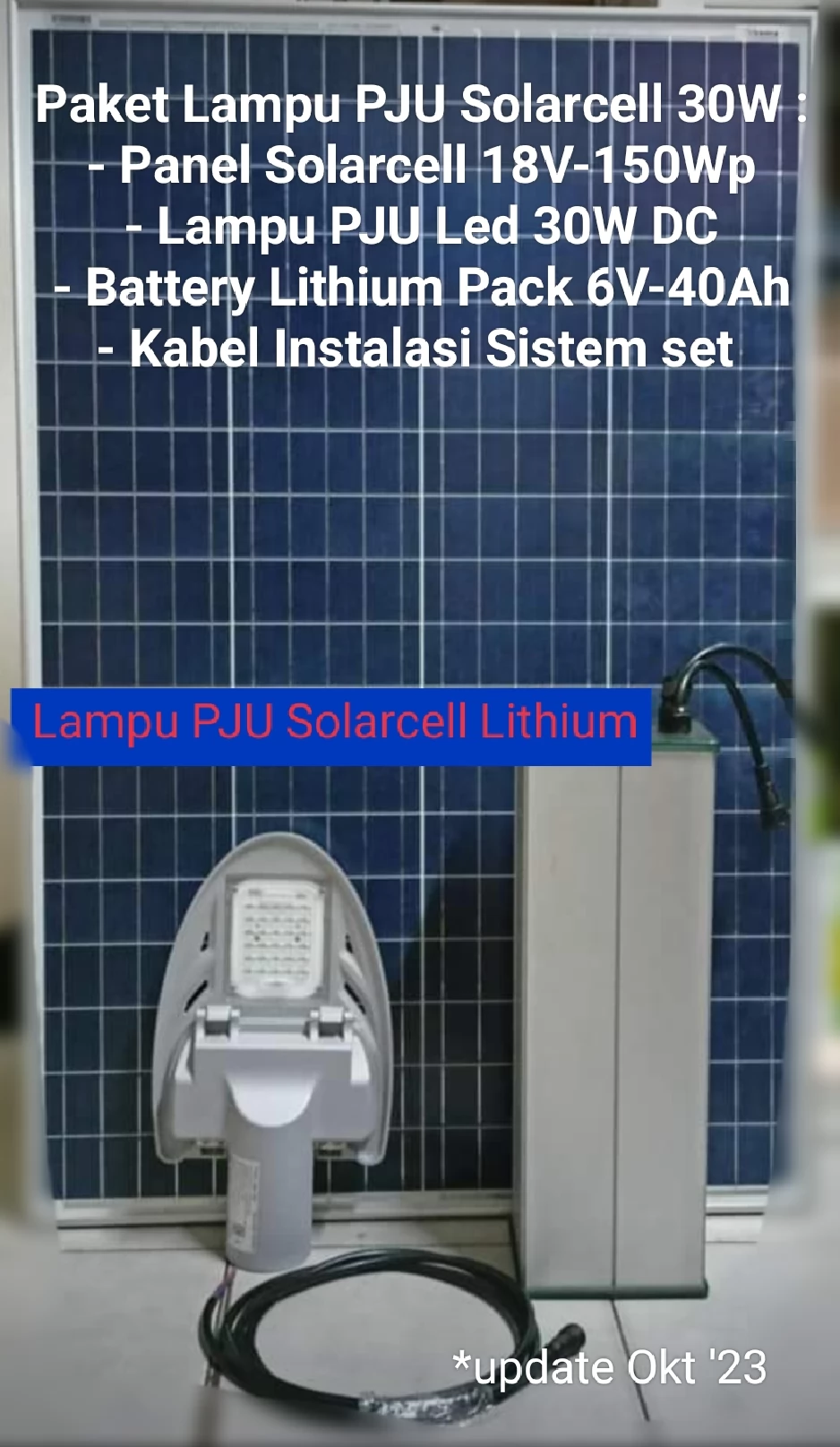 Lampu PJU Solarcell 3in1 30W Eco